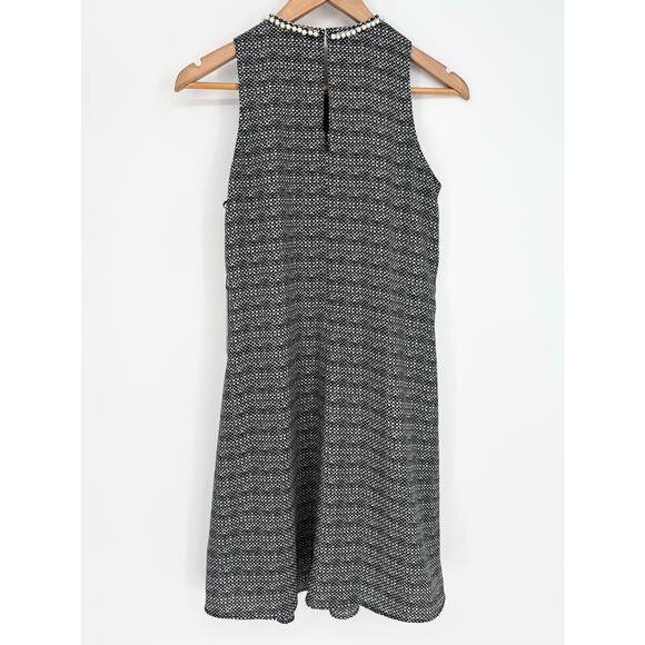 Karl Lagerfield Paris NWT Black and White Pearl Collar Swing Dress Size 4 - Picture 5 of 9